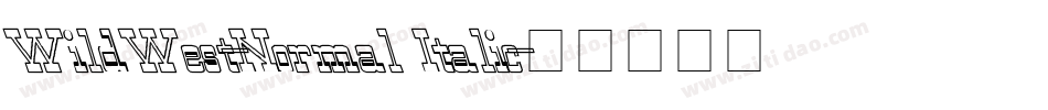 WildWest-Normal Italic字体转换